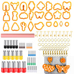 Bộ dụng cụ cắt đất sét 106-1 116 trong 1, khuôn làm bông tai đất sét DIY, dụng cụ làm bông tai đất sét