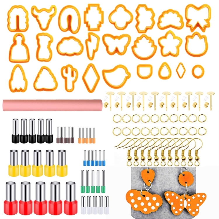 Bộ dụng cụ cắt đất sét 106-1 116 trong 1, khuôn làm bông tai đất sét DIY, dụng cụ làm bông tai đất sét