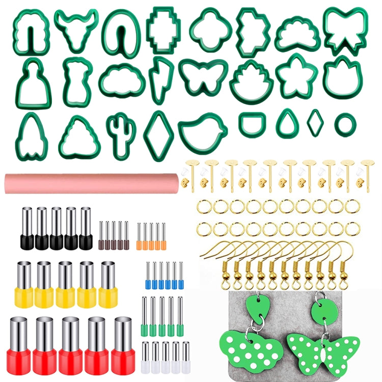 Bộ dụng cụ cắt đất sét 106-1 116 trong 1, khuôn làm bông tai đất sét DIY, dụng cụ làm bông tai đất sét
