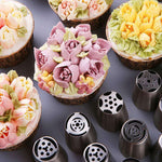 Bộ đầu phun cán thép không gỉ cho làm bánh DIY, bộ 7 cái, 8 cái, 9 cái, 10 cái, 11 cái, 12 cái, 14 cái, 128 cái