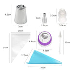 Bộ đầu phun cán thép không gỉ cho làm bánh DIY, bộ 7 cái, 8 cái, 9 cái, 10 cái, 11 cái, 12 cái, 14 cái, 128 cái