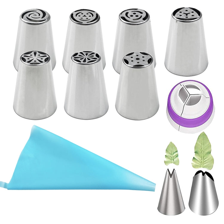 Bộ đầu phun cán thép không gỉ cho làm bánh DIY, bộ 7 cái, 8 cái, 9 cái, 10 cái, 11 cái, 12 cái, 14 cái, 128 cái