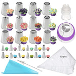 Bộ đầu phun cán thép không gỉ cho làm bánh DIY, bộ 7 cái, 8 cái, 9 cái, 10 cái, 11 cái, 12 cái, 14 cái, 128 cái