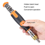 Bộ tua vít góc cóc đa góc 10 trong 1 2050C di động, 10 trong 1 màu cam, 10 trong 1 màu xám