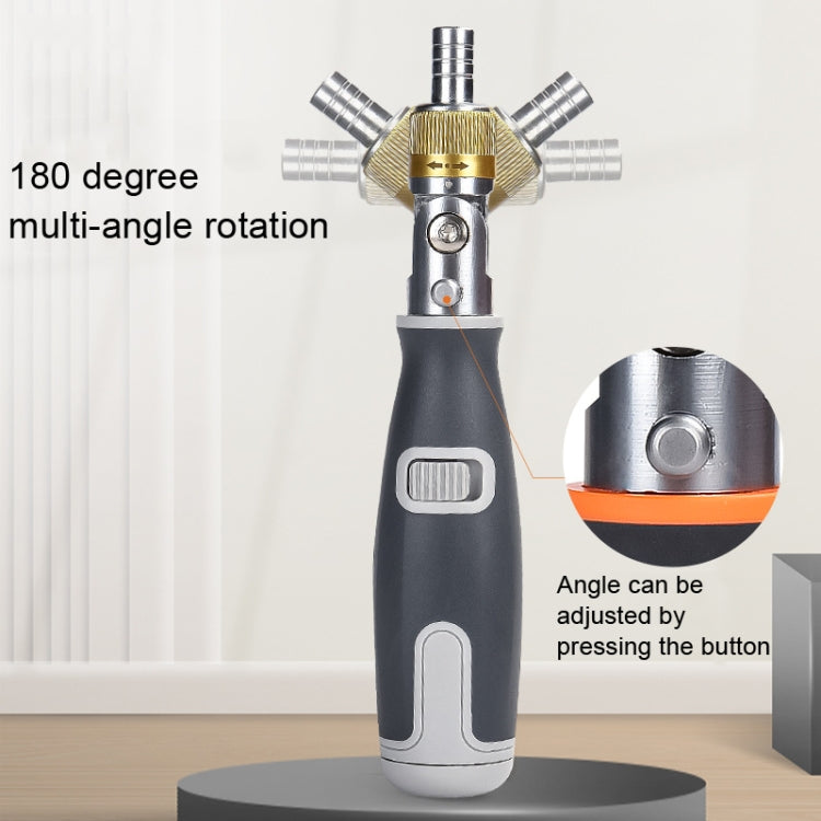 Bộ tua vít góc cóc đa góc 10 trong 1 2050C di động, 10 trong 1 màu cam, 10 trong 1 màu xám
