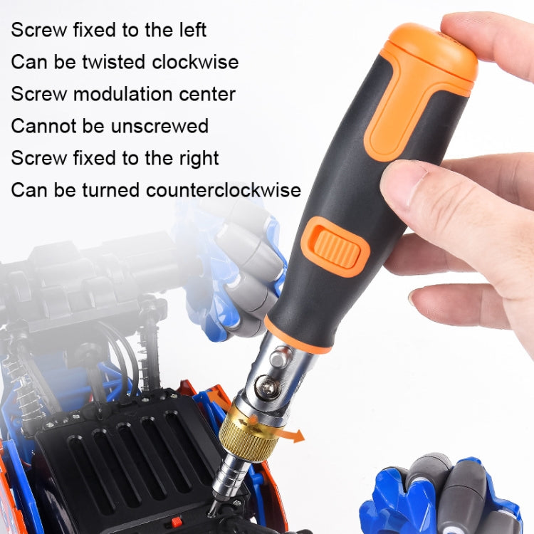 Bộ tua vít góc cóc đa góc 10 trong 1 2050C di động, 10 trong 1 màu cam, 10 trong 1 màu xám