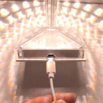 Đèn bàn pha lê bên giường hình ly rượu LED đèn ngủ, thông số: mẫu 3 màu USB, điều khiển từ xa RGB 16 màu, mẫu cắm 3 màu