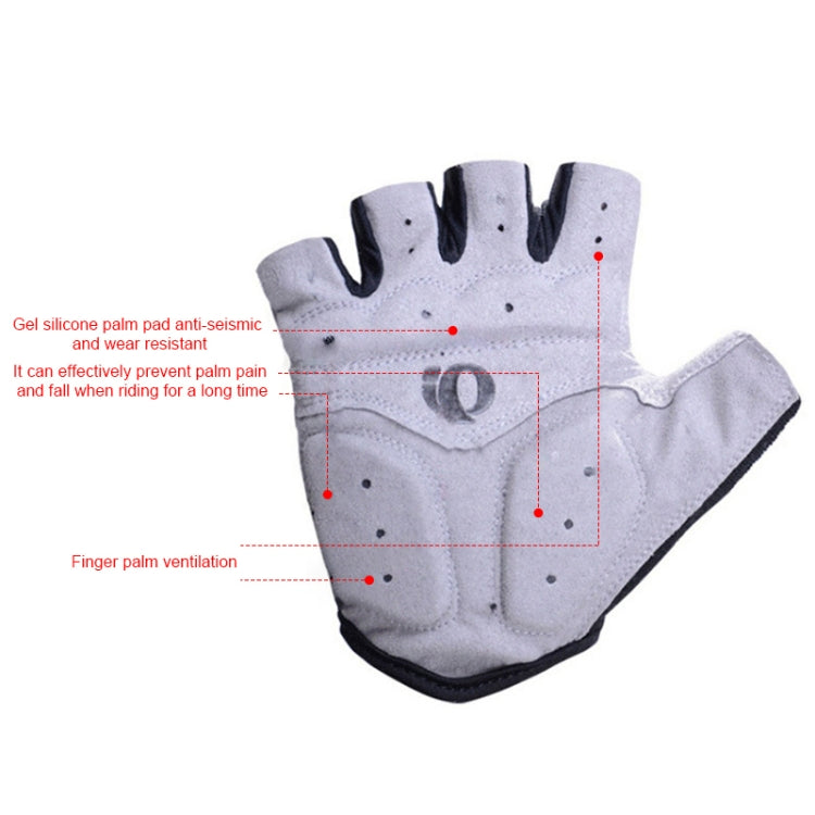 Găng tay nửa ngón chống sốc YIZIMI, găng tay silicone ngắn cho đạp xe, size S, M, L, XL