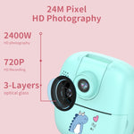 Máy ảnh kỹ thuật số trẻ em in hình hoạt hình HD A18 với ống kính xoay, Thông số:, Hồng, Hồng + 16G, Hồng + 32G, Xanh dương, Xanh dương + 16G, Xanh dương + 32G