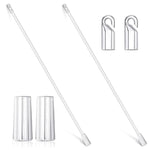 Thanh điều khiển rèm acrylic trong suốt, có móc cầm, kích thước: 24 inch, thanh acrylic trong suốt 12 inch, thanh acrylic trong suốt 17 inch, thanh acrylic trong suốt 24 inch