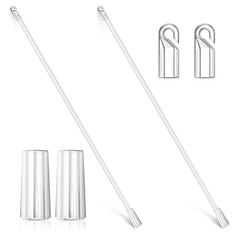 Thanh điều khiển rèm acrylic trong suốt, có móc cầm, kích thước: 24 inch, thanh acrylic trong suốt 12 inch, thanh acrylic trong suốt 17 inch, thanh acrylic trong suốt 24 inch