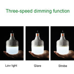Đèn bóng LED sạc USB AB26 cho quầy chợ đêm, đèn treo cắm trại ngoài trời, công suất:, 30W (trắng), 60W (trắng), 80W (trắng), 100W (trắng), 200W (trắng), 300W (trắng), 80W (cam), 100W (cam), 200W (cam), 300W (cam)