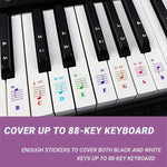 5 Miếng Dán Màu Bàn Phím Đàn Piano Trẻ Em Phụ Kiện Nhạc Cụ, QT-005, QT-005-A, QT-0302