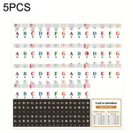 5 Miếng Dán Màu Bàn Phím Đàn Piano Trẻ Em Phụ Kiện Nhạc Cụ, QT-005, QT-005-A, QT-0302