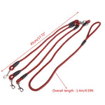 Dây Dắt 3 Trong 1 Dài 140cm Dây Dắt Đa Đầu Đi Bộ Cho Chó, 140cm 3 Trong 1 Màu Xanh, 140cm 3 Trong 1 Màu Đỏ, 140cm 3 Trong 1 Màu Hồng Đậm