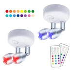 Đèn chiếu điểm không dây RGB điều khiển từ xa tủ, C1556 một đầu 2 đèn, C1648 một đầu 2 đèn, C2755 hai đầu 2 đèn, C2765 hai đầu 2 đèn