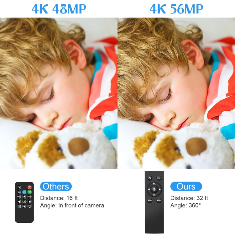 Máy quay video kỹ thuật số 4K Zoom 5600PX màu đen, kèm đèn chiếu sáng + ống kính góc rộng, kèm chụp + micro + ống kính góc rộng, kèm bộ ổn định