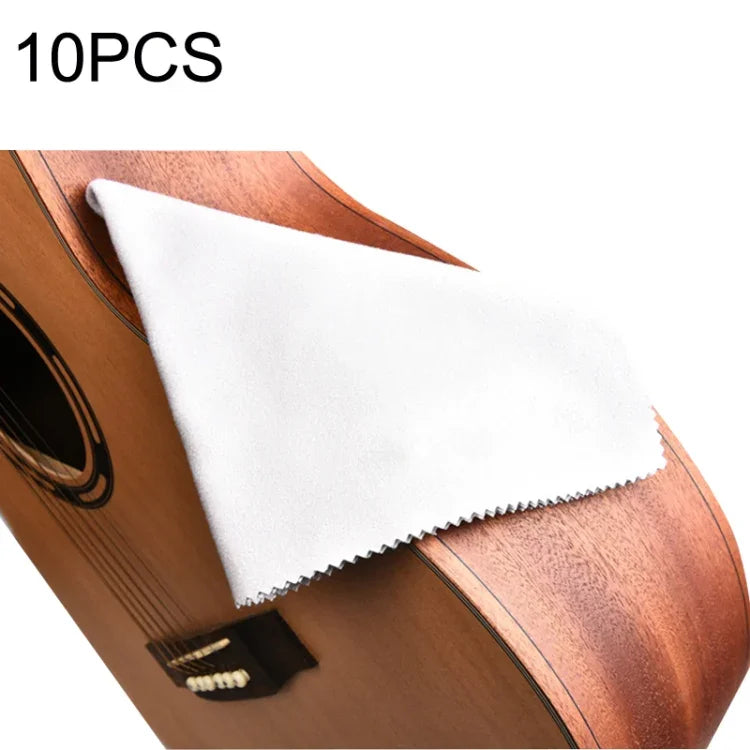 10 Miếng Khăn Lau Đàn Guitar Wind Khăn Lau Đàn Piano Vải Jean, Màu Xám