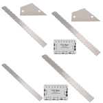 Thước đo cần đàn bass bằng thép không gỉ GNR3, Kiểu:, Răng đôi+Thước cân bằng+Thước đo độ cao dây