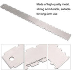 Thước đo cần đàn bass bằng thép không gỉ GNR3, Kiểu:, Răng đôi+Thước cân bằng+Thước đo độ cao dây