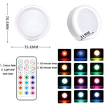 Đèn ngủ RGB 13 màu có thể điều chỉnh độ sáng bằng hồng ngoại cho tủ, 3 đèn 1 điều khiển từ xa, 6 đèn 2 điều khiển từ xa