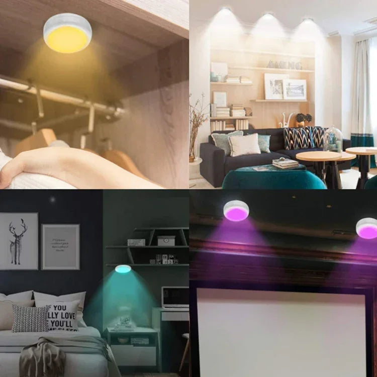 Đèn ngủ RGB 13 màu có thể điều chỉnh độ sáng bằng hồng ngoại cho tủ, 3 đèn 1 điều khiển từ xa, 6 đèn 2 điều khiển từ xa
