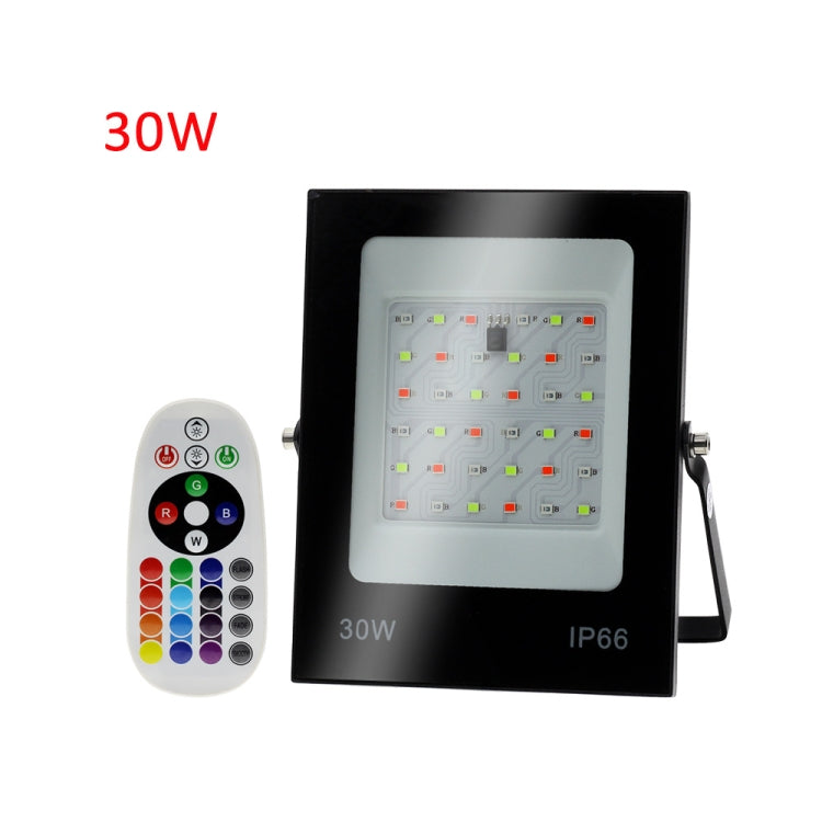 Đèn pha LED đổi màu RGB nhiều màu có điều khiển từ xa, 30W, 100W