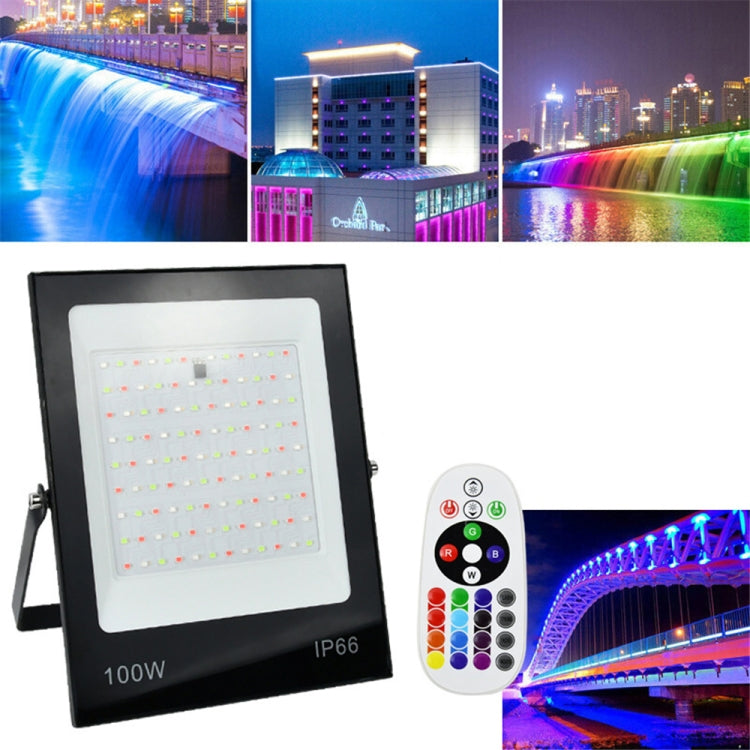 Đèn pha LED đổi màu RGB nhiều màu có điều khiển từ xa, 30W, 100W