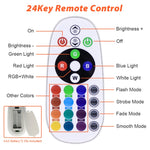 Đèn pha LED đổi màu RGB nhiều màu có điều khiển từ xa, 30W, 100W