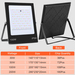 Đèn pha LED đổi màu RGB nhiều màu có điều khiển từ xa, 30W, 100W