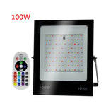 Đèn pha LED đổi màu RGB nhiều màu có điều khiển từ xa, 30W, 100W