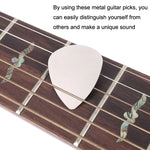 10 chiếc miếng gảy guitar kim loại bằng thép không gỉ, miếng gảy guitar bằng thép