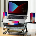 Giá đỡ laptop nâng gập hai lớp bằng nhôm tăng chiều cao máy tính