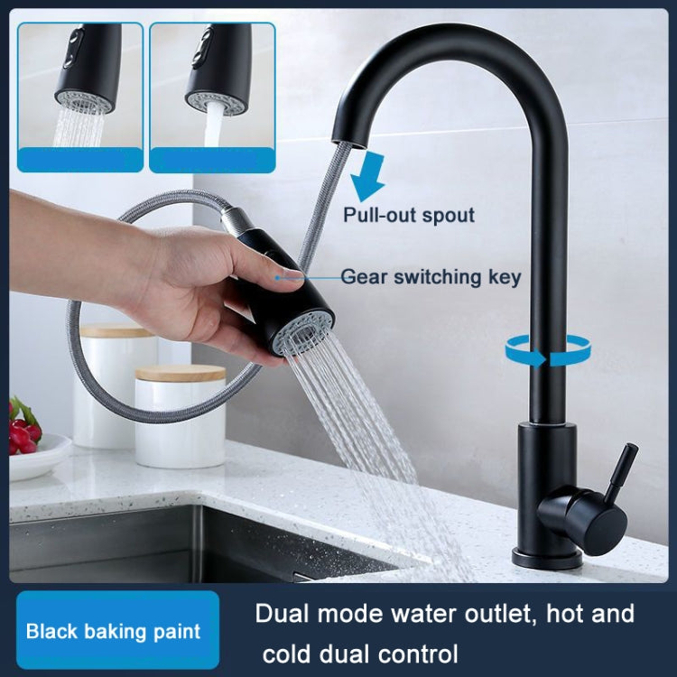 Vòi rửa bếp kéo ra bằng thép không gỉ, vòi đa năng có thể kéo dài, mã: CLH002 đen, CLY002 vân dây, mạ điện