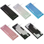 Bàn Phím Cơ Có Dây LEAVEN K620 61 Phím Có Đèn LED, Cắm Nóng, Dài Dây: 1.8m, Trục Xanh Lá Đen, Trục Xanh Lá Trắng, Trục Xanh Lá Xanh Dương, Trục Xanh Lá Hồng, Trục Đỏ Đen Trắng, Trục Xanh Lá Trắng Đen, Trục Xanh Lá Trắng Đen