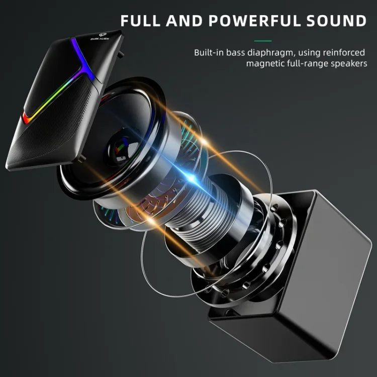 Loa máy tính USB có dây đa chức năng stereo tại nhà, chiều dài cáp: 1.2m, Dark Alien S-510, Dark Alien S-511