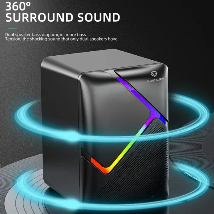Loa máy tính USB có dây đa chức năng stereo tại nhà, chiều dài cáp: 1.2m, Dark Alien S-510, Dark Alien S-511