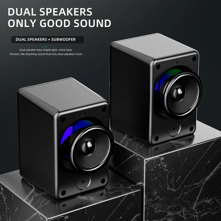 Loa máy tính USB có dây đa chức năng stereo tại nhà, chiều dài cáp: 1.2m, Dark Alien S-510, Dark Alien S-511