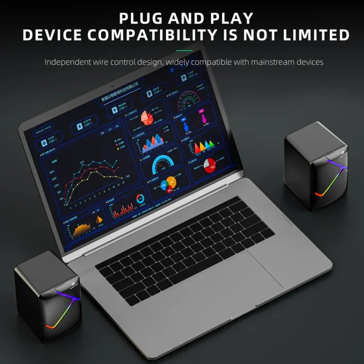 Loa máy tính USB có dây đa chức năng stereo tại nhà, chiều dài cáp: 1.2m, Dark Alien S-510, Dark Alien S-511