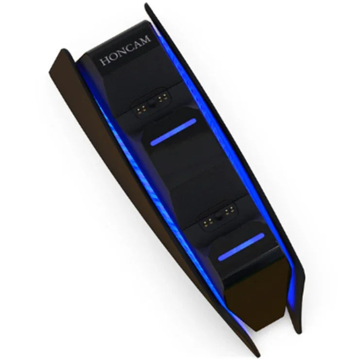 Bộ sạc dock đôi tay cầm HONCAM cho PS5, màu trắng, đen, đỏ hồng, xanh dương