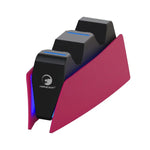 Bộ sạc dock đôi tay cầm HONCAM cho PS5, màu trắng, đen, đỏ hồng, xanh dương