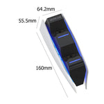 Bộ sạc dock đôi tay cầm HONCAM cho PS5, màu trắng, đen, đỏ hồng, xanh dương