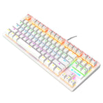 Bàn Phím Cơ Có Dây Laptop Văn Phòng ZIYOULANG K2 87 Phím Có Đèn LED, Dài Dây: 1.5m, K2 Đen, K2 Trắng, K2 Hồng, K2 Xanh Dương
