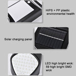 Đèn cảm biến người ngọn lửa LED năng lượng mặt trời X-A18 59 bóng LED, đèn sân vườn
