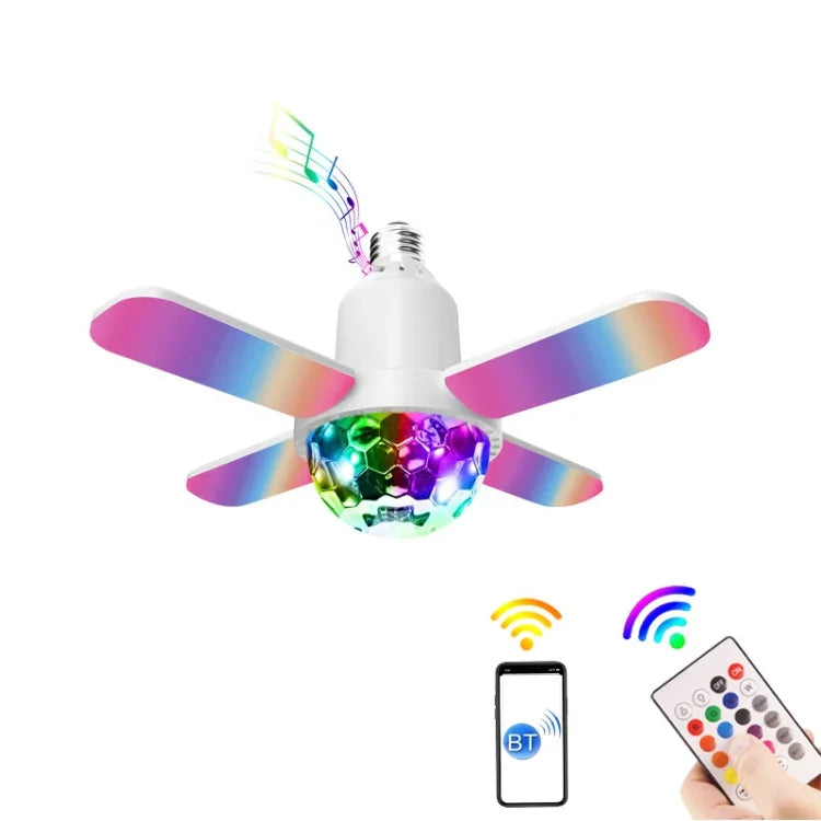 LY-002 Đèn hiệu ứng RGB Bluetooth mini 24W gập được, đèn nhạc, đèn ma thuật, đèn sao
