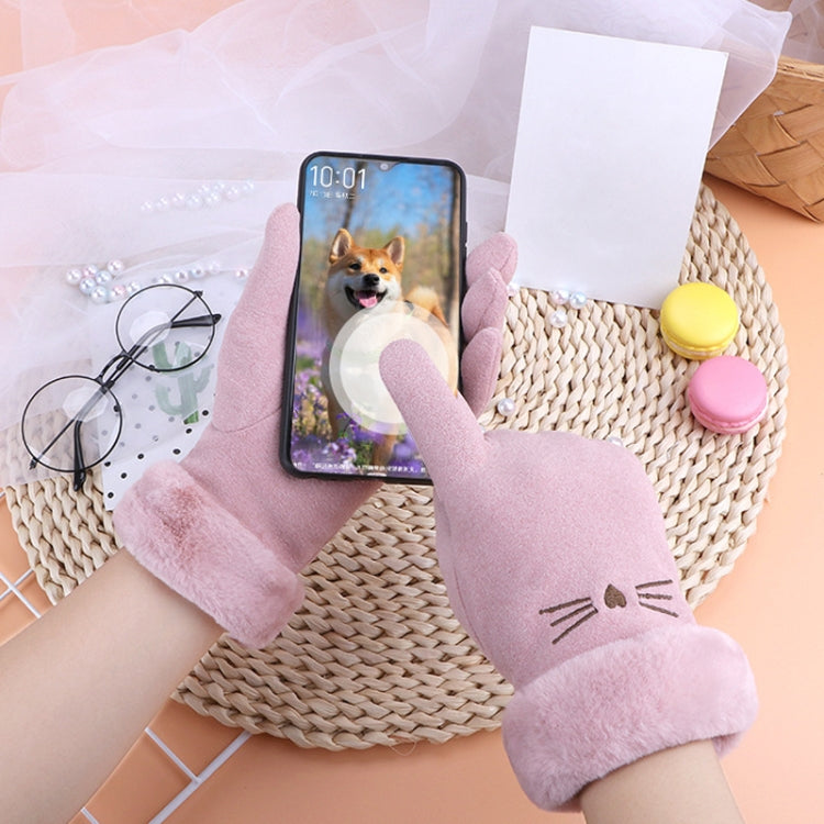 Găng tay giữ ấm cảm ứng màn hình A56 kèm nhung dày chống lạnh khi đạp xe, màu A56 đen, A56 hồng, A56 xám