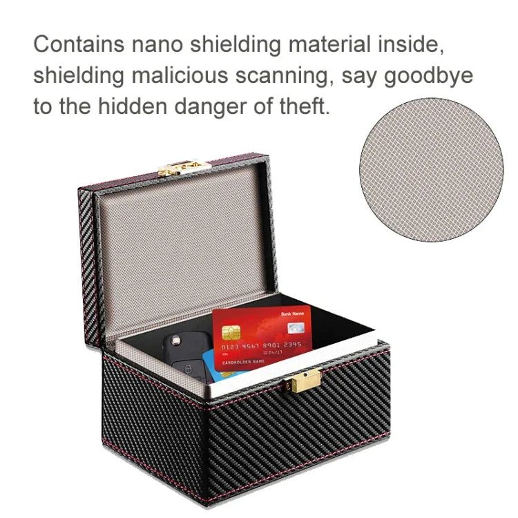 Hộp chắn tín hiệu RFID Chìa khóa xe chống mất từ Hộp điện thoại, Sợi carbon