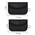 Hộp đựng thẻ RFID sợi carbon Chống bức xạ Túi chắn tín hiệu chìa khóa xe, 10.5 x 6.5cm, 11.5 x 7.5cm