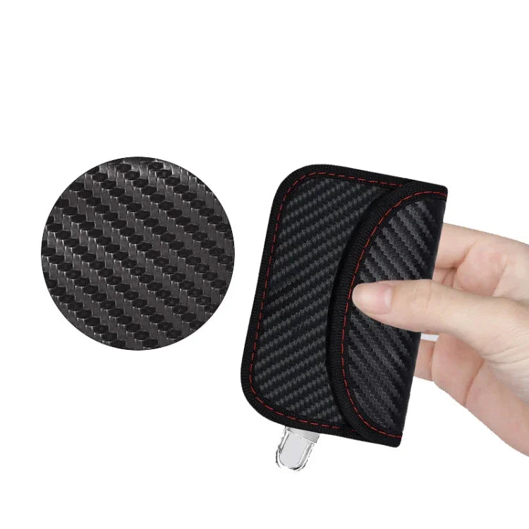 Hộp đựng thẻ RFID sợi carbon Chống bức xạ Túi chắn tín hiệu chìa khóa xe, 10.5 x 6.5cm, 11.5 x 7.5cm