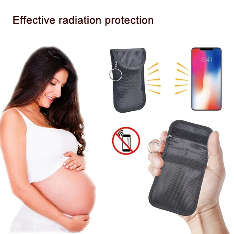 Túi chắn tín hiệu chìa khóa xe khóa đôi Hộp đựng thẻ RFID chống từ, Khóa đôi